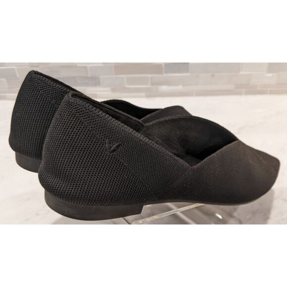 VIVAIA Pointed-Toe V-Cut Flats in Deep Black Size 41 or 9.5-10 - Picture 8 of 14